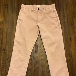 Pale Pink GAP Lived-In Slim Chinos